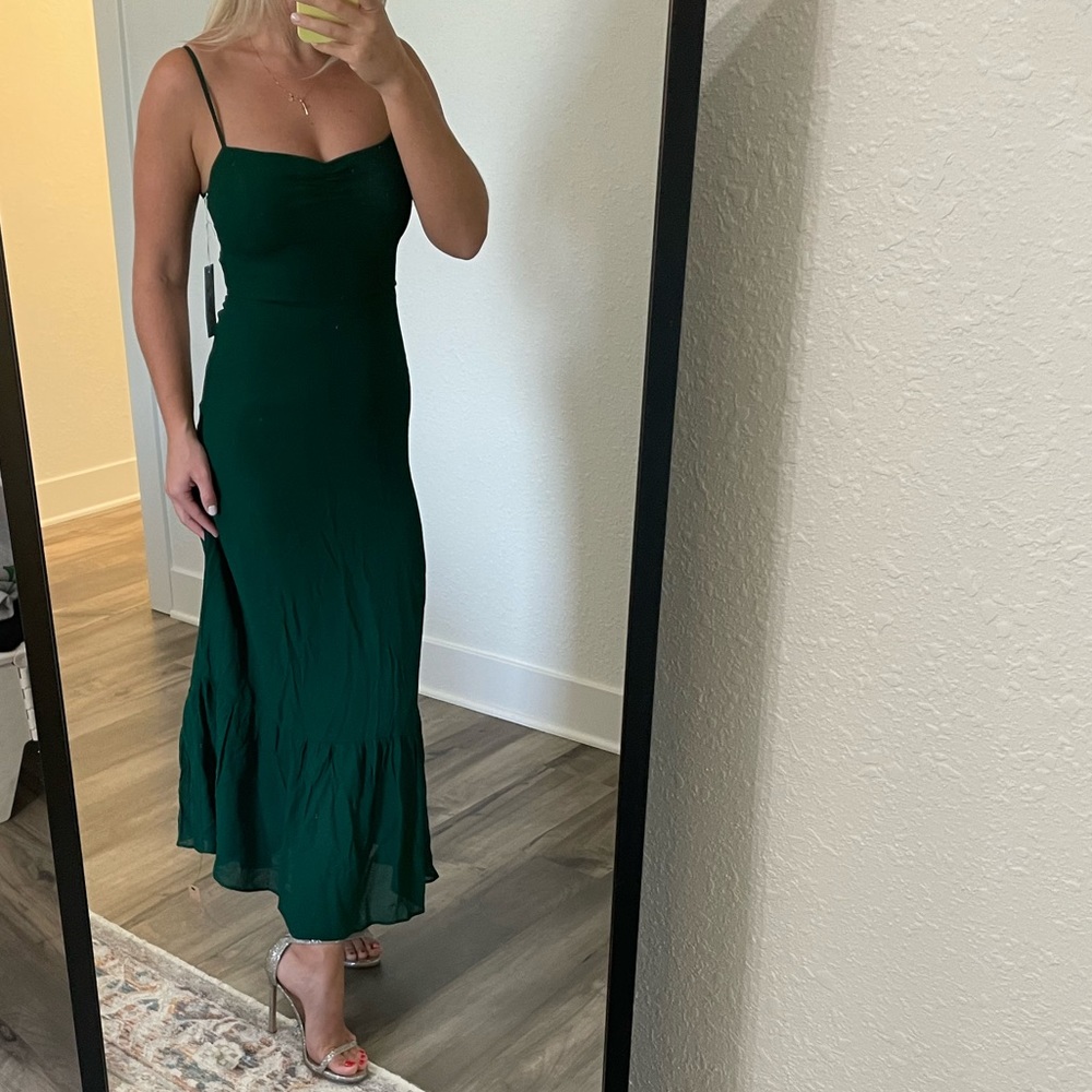 Reformation Emersyn Dress- emerald green